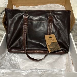 Voyager by Jack George’s - Women’s Leather Zip Top Tote Bag. NWT